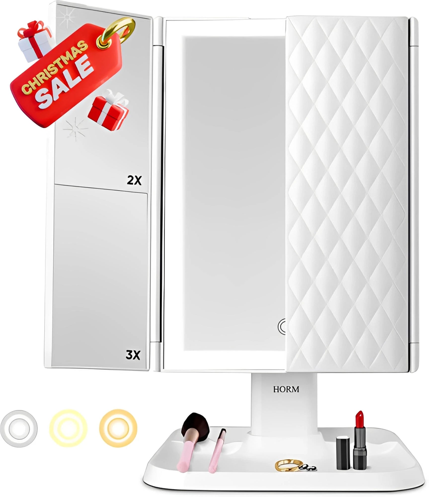 TRIFOLD LED MAKEUP MIRROR