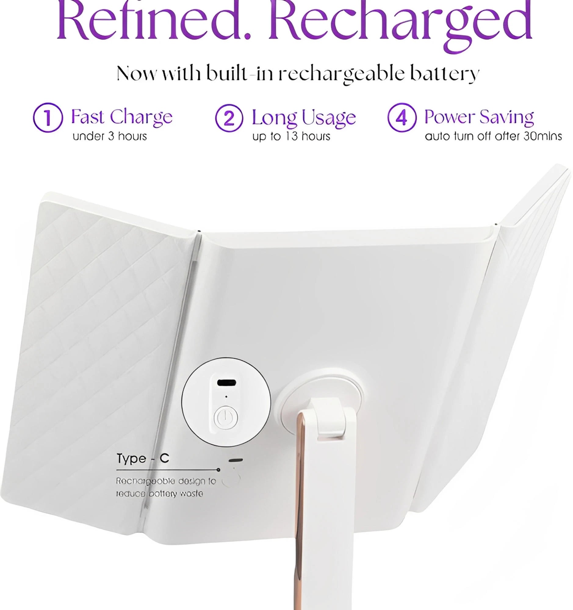 TRIFOLD LED MAKEUP MIRROR